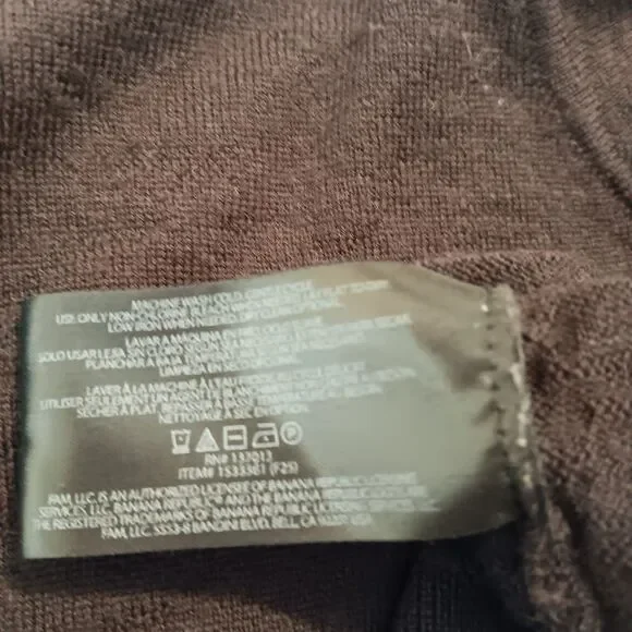 Banana Republic Mens Merino Wool Sweater Crewneck Dark Brown Size L - Picture 14 of 14